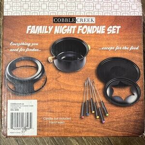 NEW Cobble Creek Family Night Fondue Set
